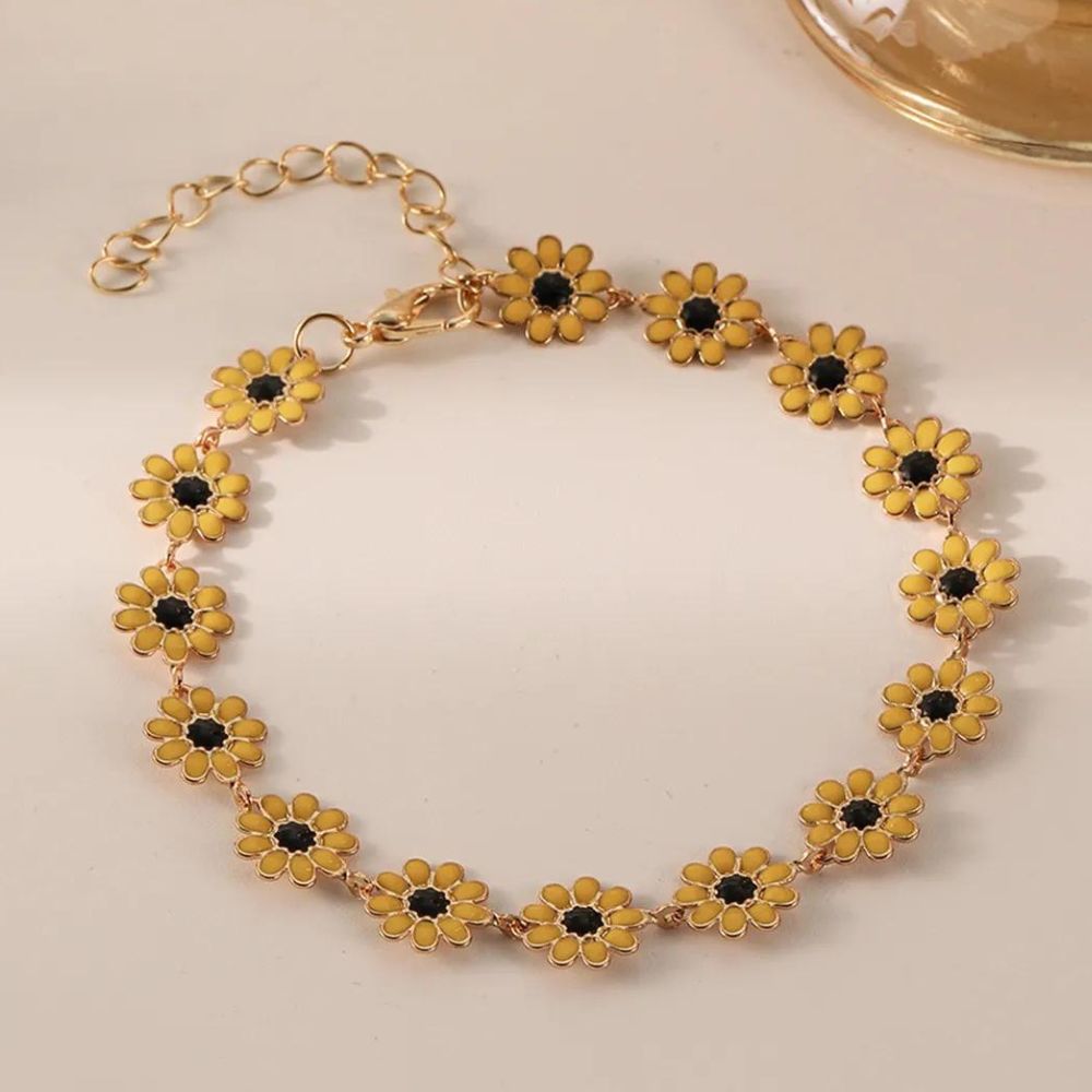 Bracelet Fleurs Jaunes