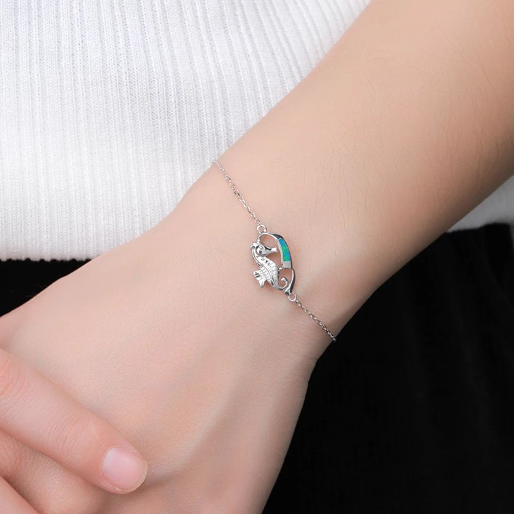 Bracelet Hippocampe Argent Métal