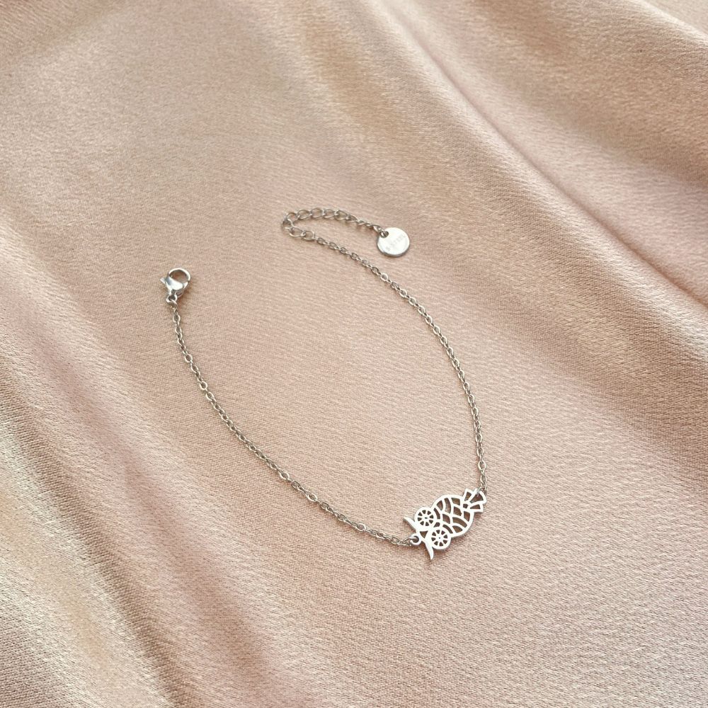 Bracelet Homme Chouette argent