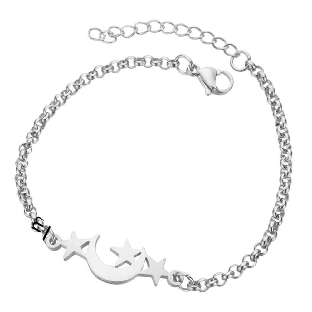 Bracelet Lune Nuit argent