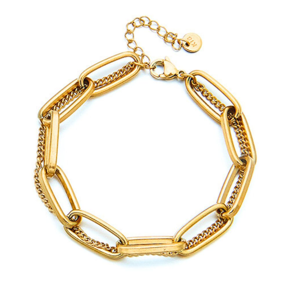 Bracelet Maille Gourmettes Femme Or