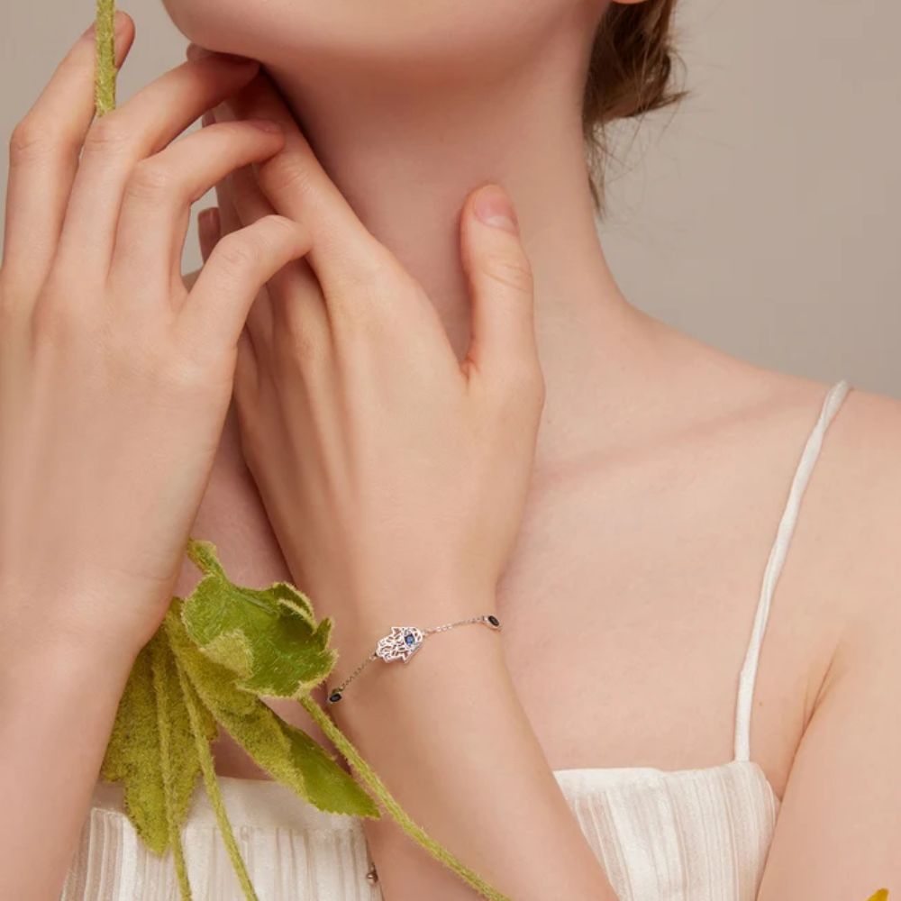 Bracelet Main de Fatma Œil Argent