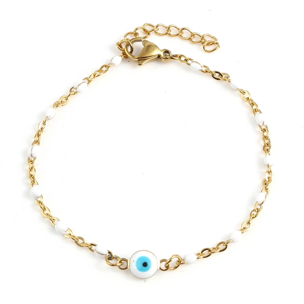 Bracelet Œil Protecteur Blanc