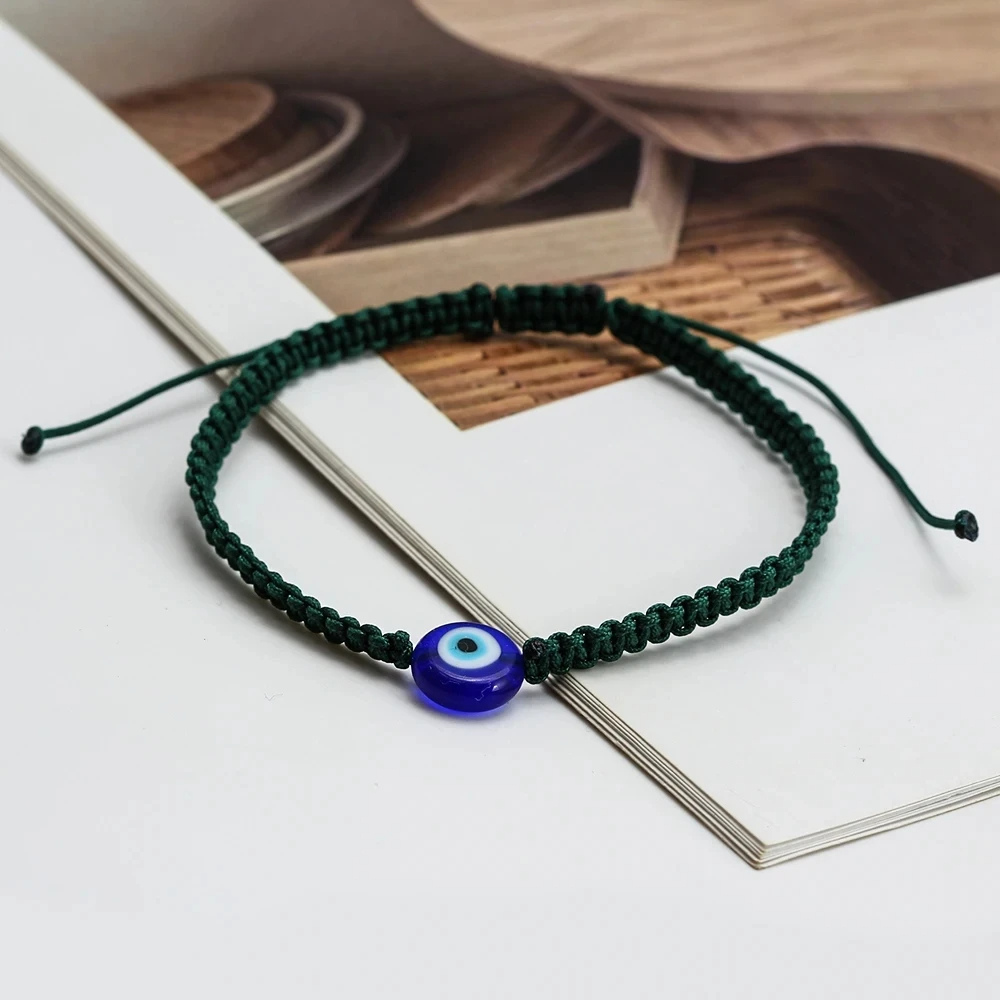 Bracelet Œil Cordon Vert
