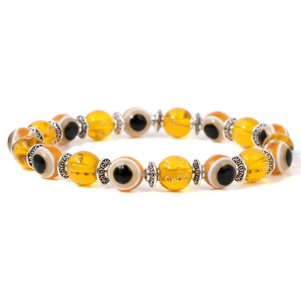 Bracelet Œil Perle Jaune