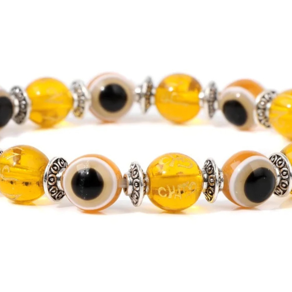 Bracelet Œil Perle Jaune