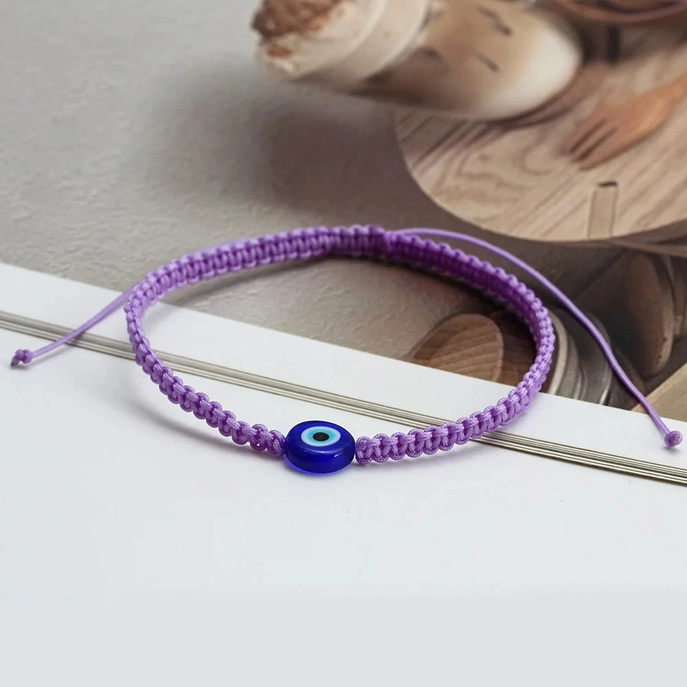 Bracelet Œil Cordon Violet
