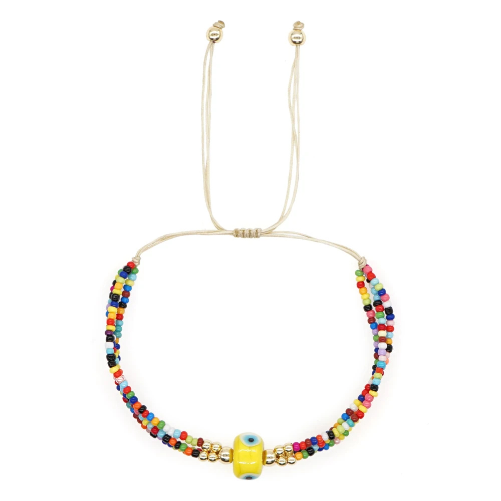 Triple Bracelet Multicolore Œil