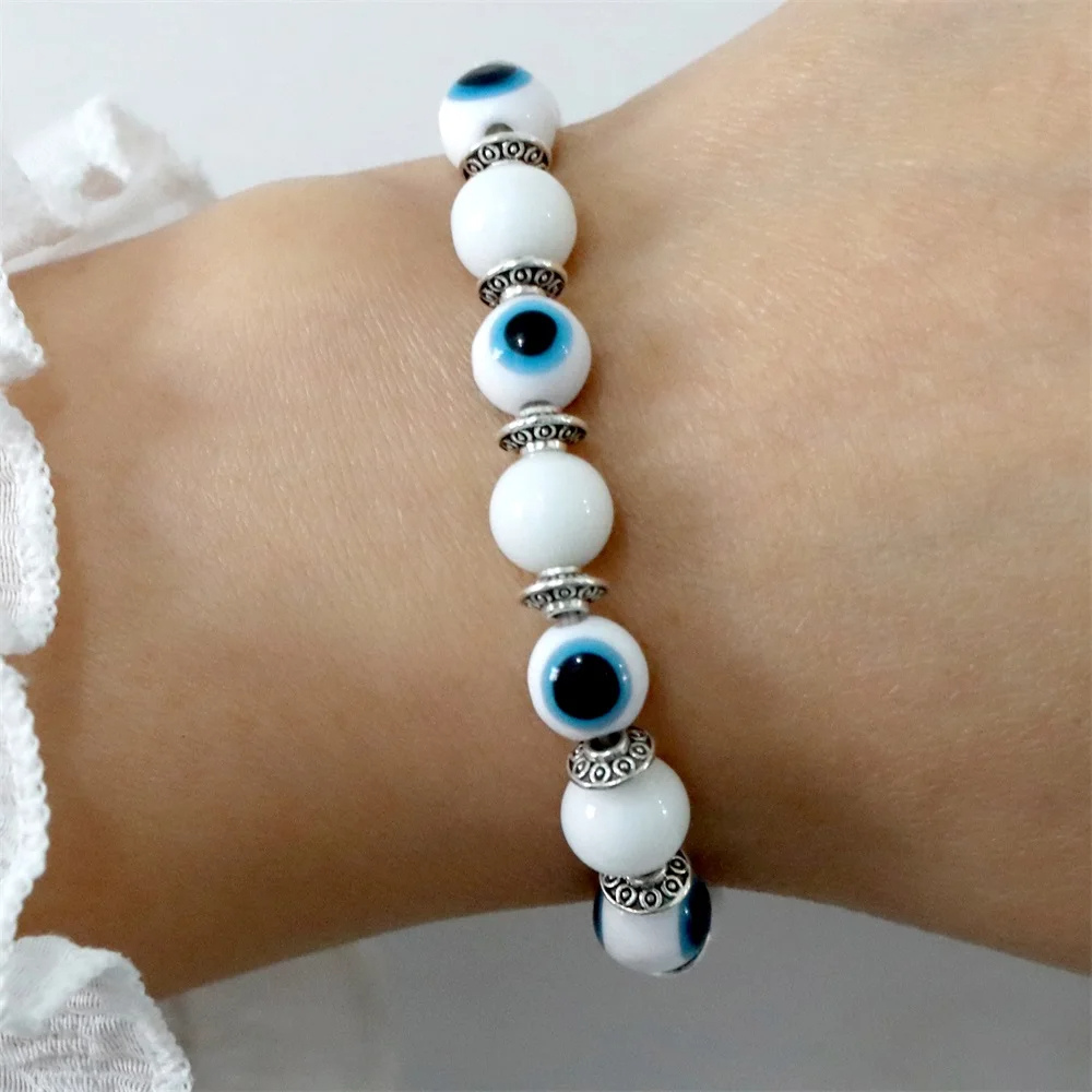Bracelet Œil Perle Blanche