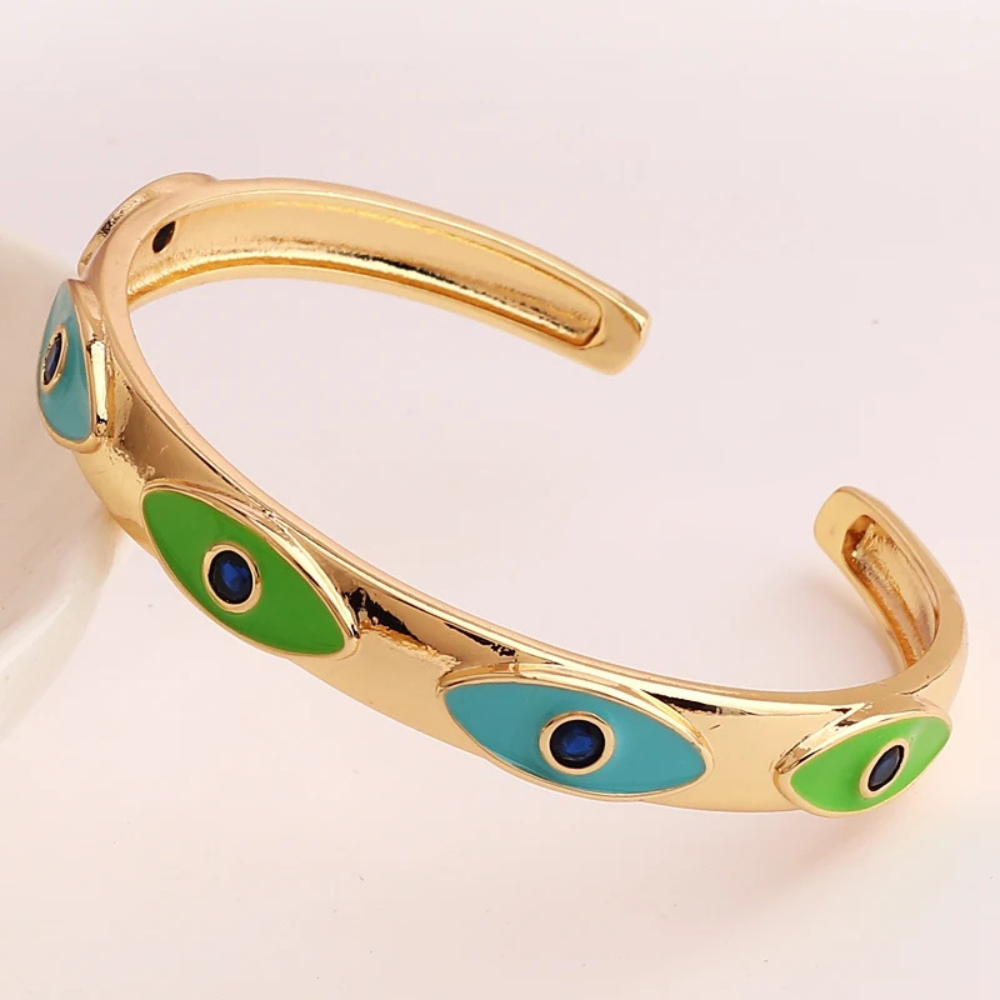 Bracelet Jonc Œil Couleur Femme