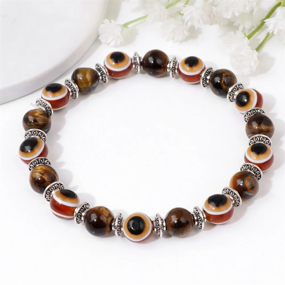 Bracelet Œil Perle Marron