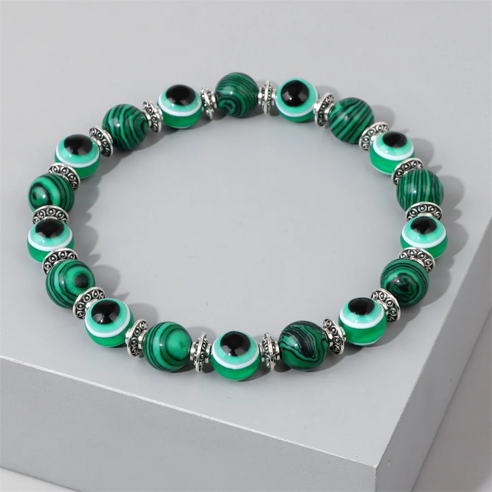 Bracelet Œil Perle Verte