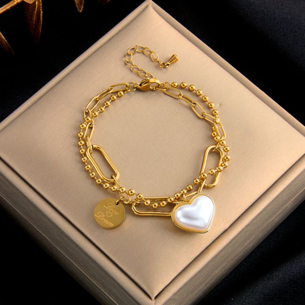 Bracelet Or avec Coeur