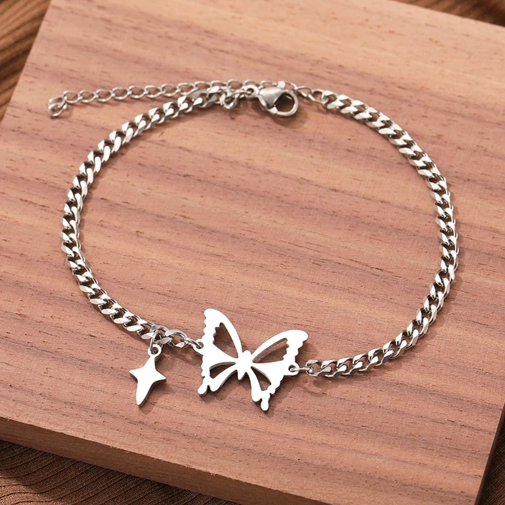 Bracelet Papillon Chaine