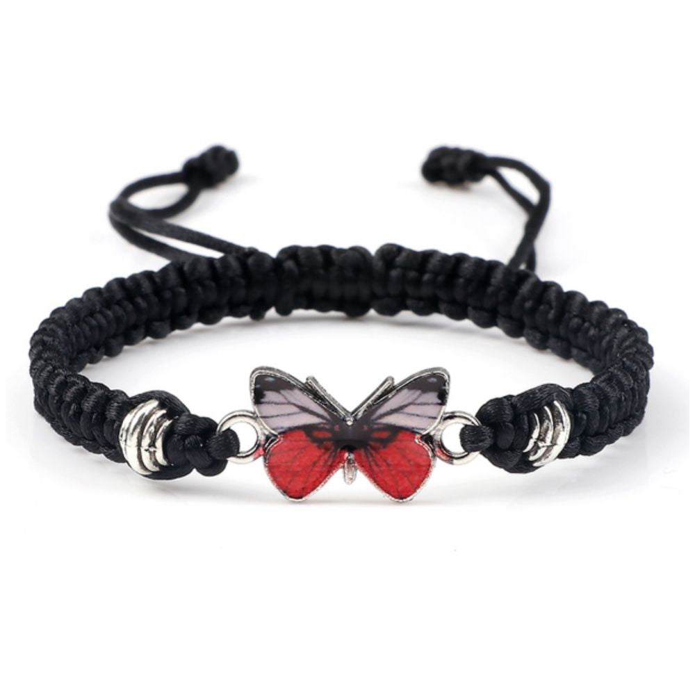 Bracelet Papillon Rouge et noir