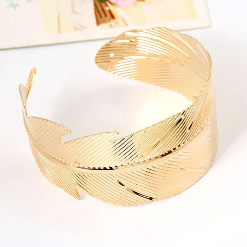 Bracelet Plume Doré