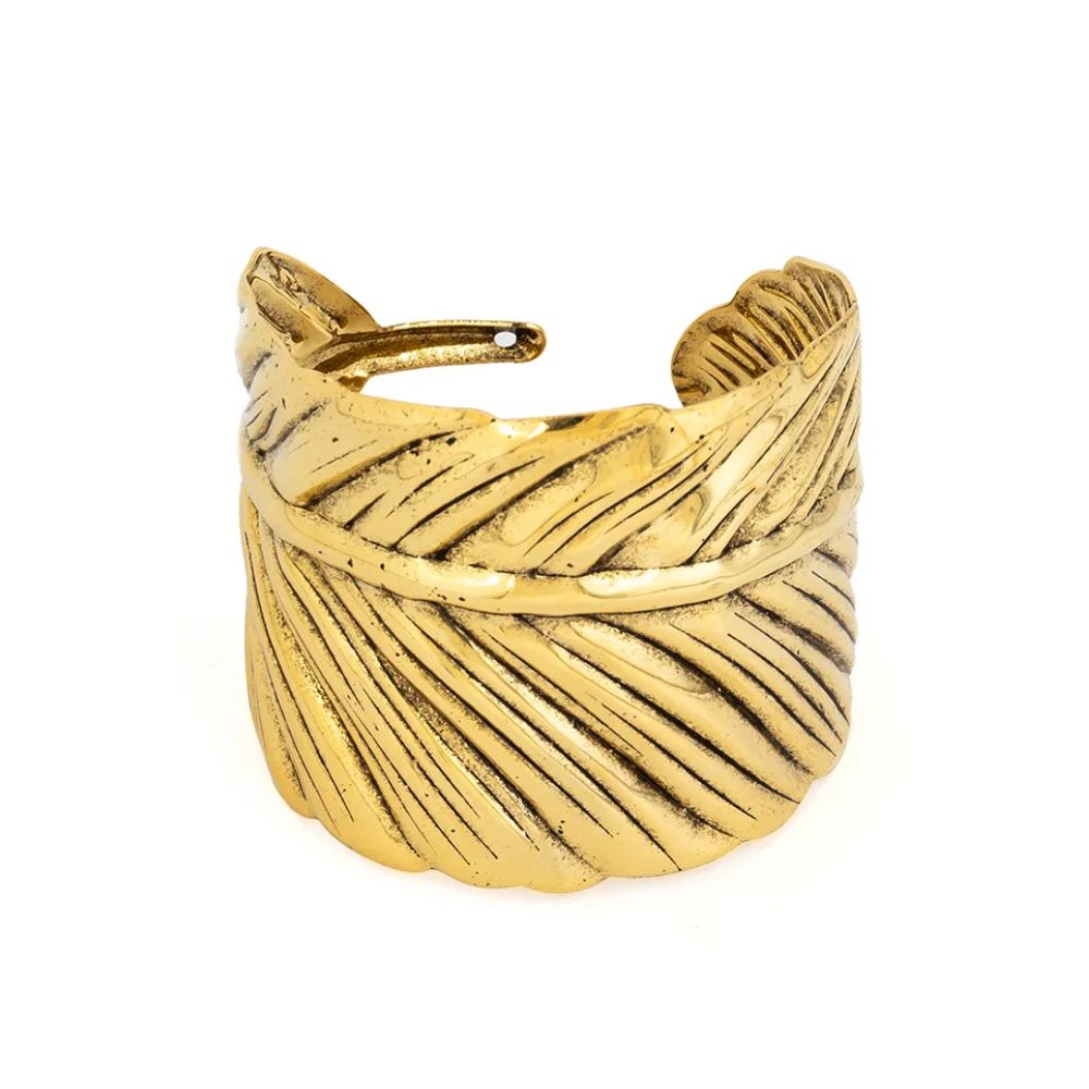 Bracelet Plume Manchette Vintage