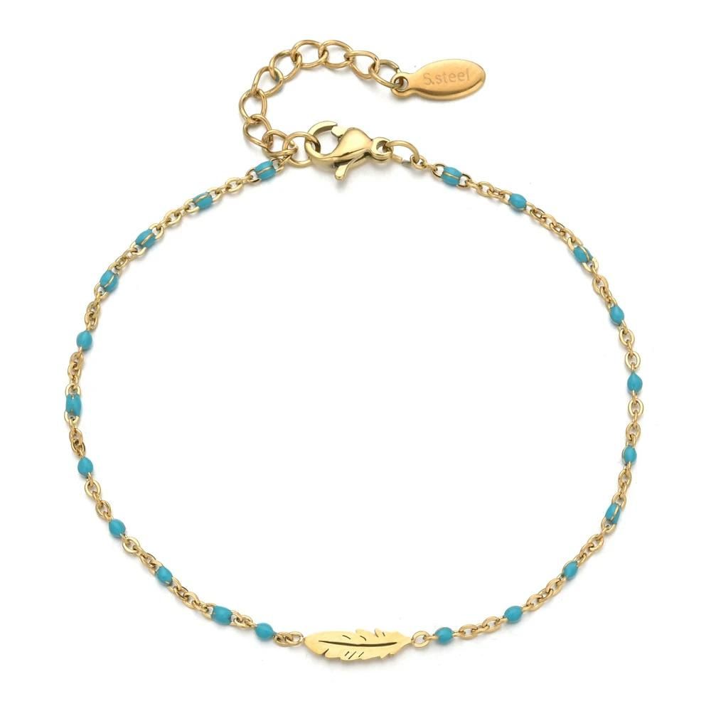 Bracelet Plume Turquoise