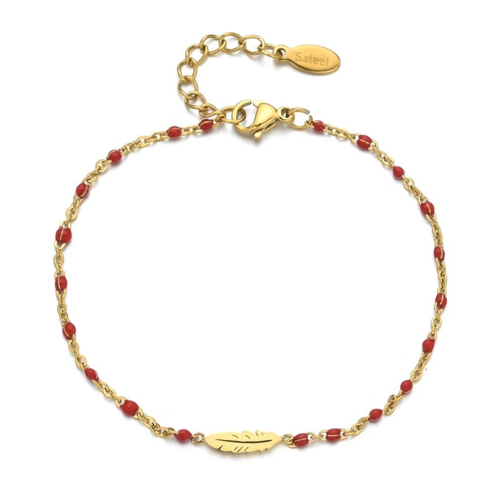 Bracelet Plume Rouge