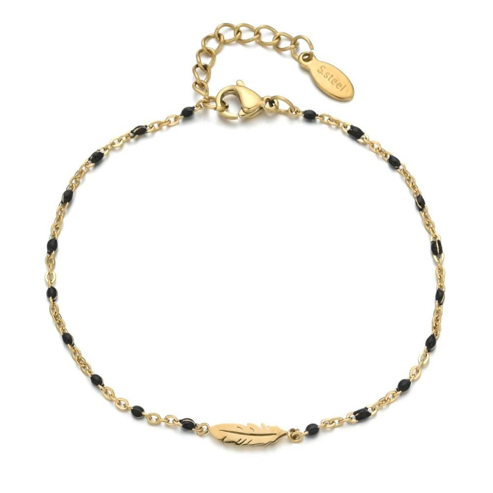 Bracelet Plume Noir