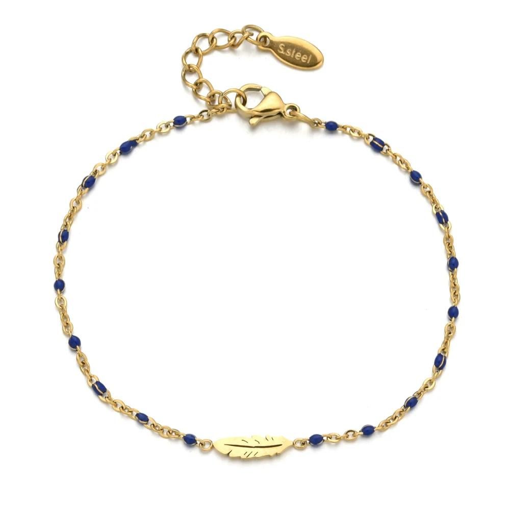Bracelet Plume Bleu