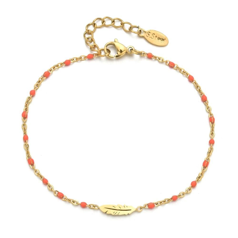 Bracelet Plume Orange