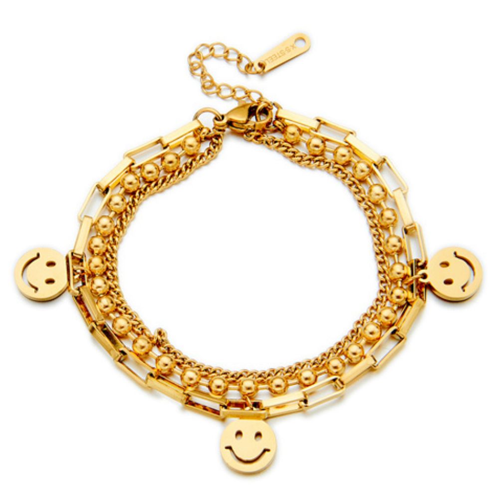 Bracelet Smiley Or