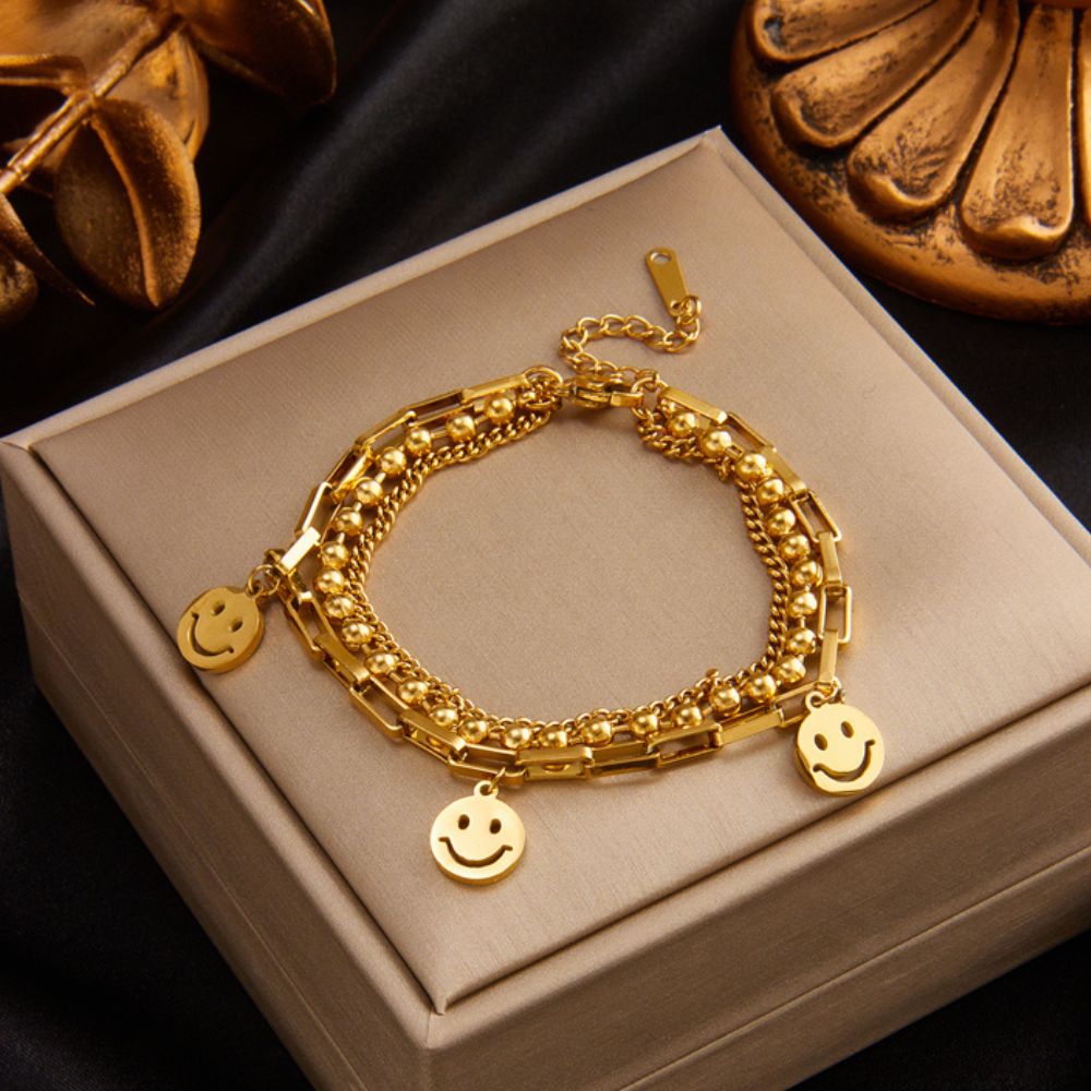 Bracelet Smiley Or