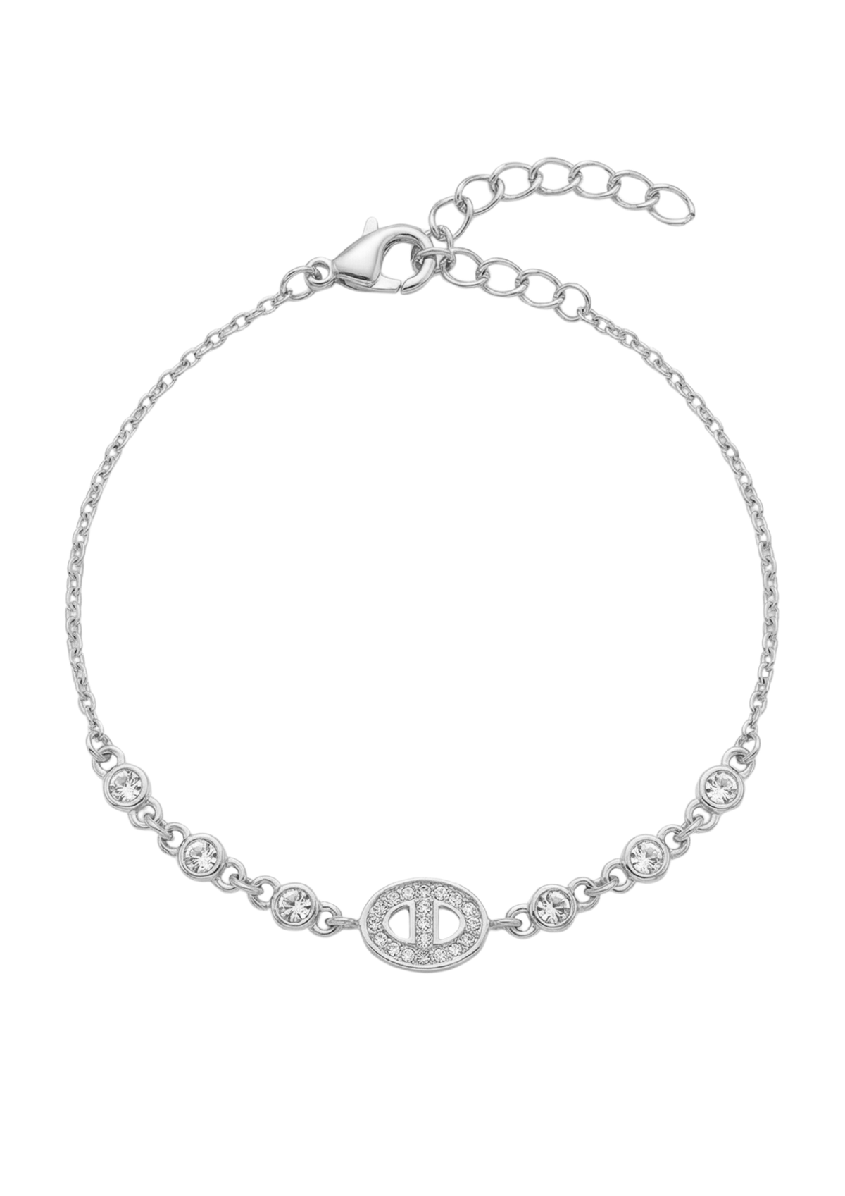 Bracelet Maille Marine avec Strass