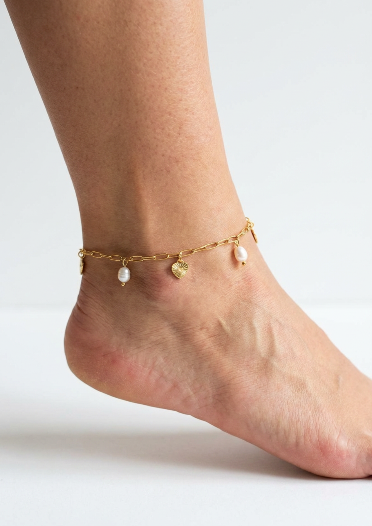 Chaîne de Cheville Or Perles