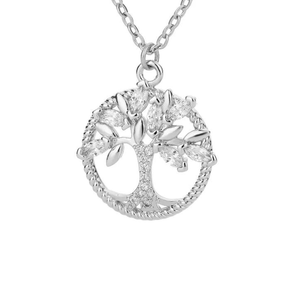 Collier Arbre de Vie Argent Diamant