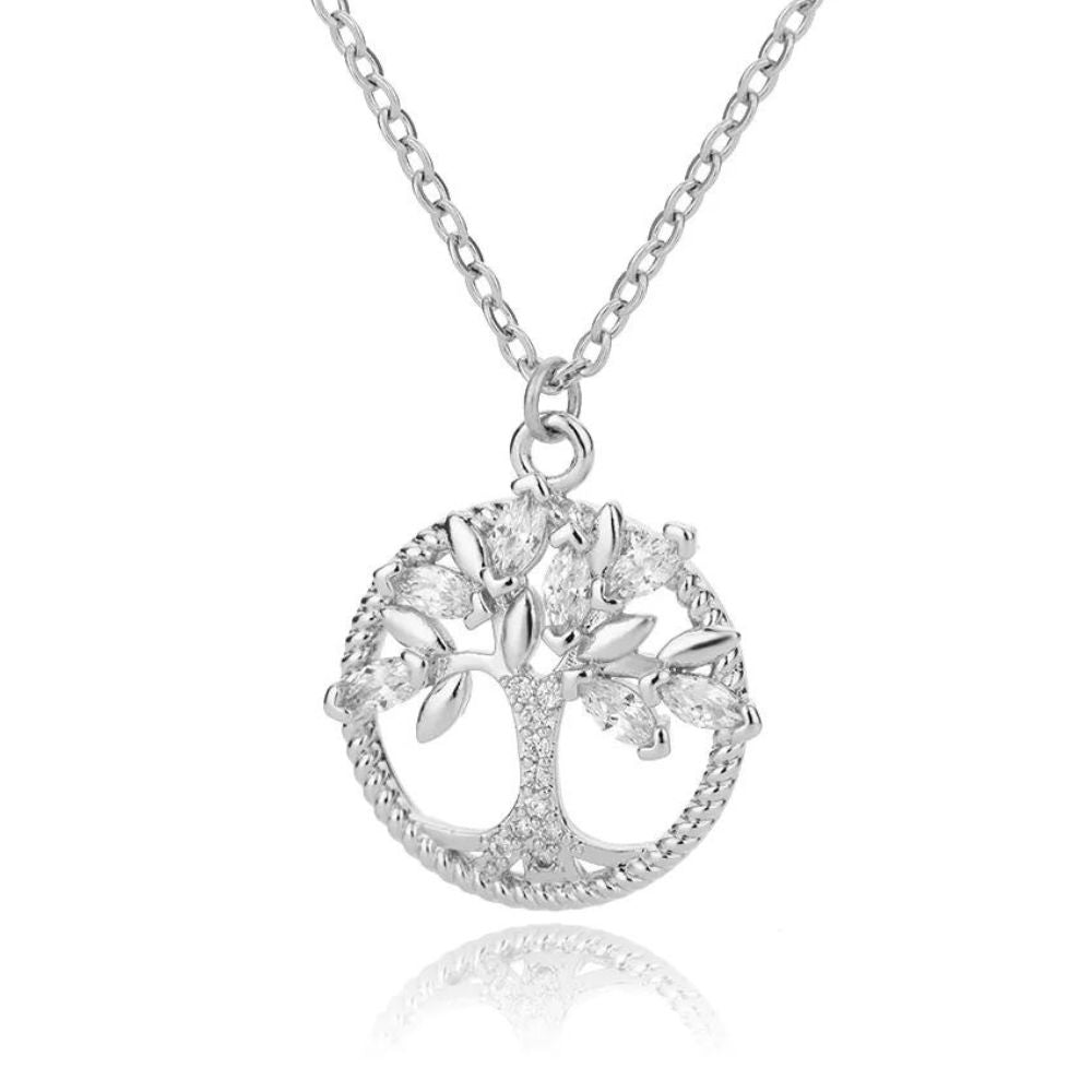 Collier Arbre de Vie Argent Diamant