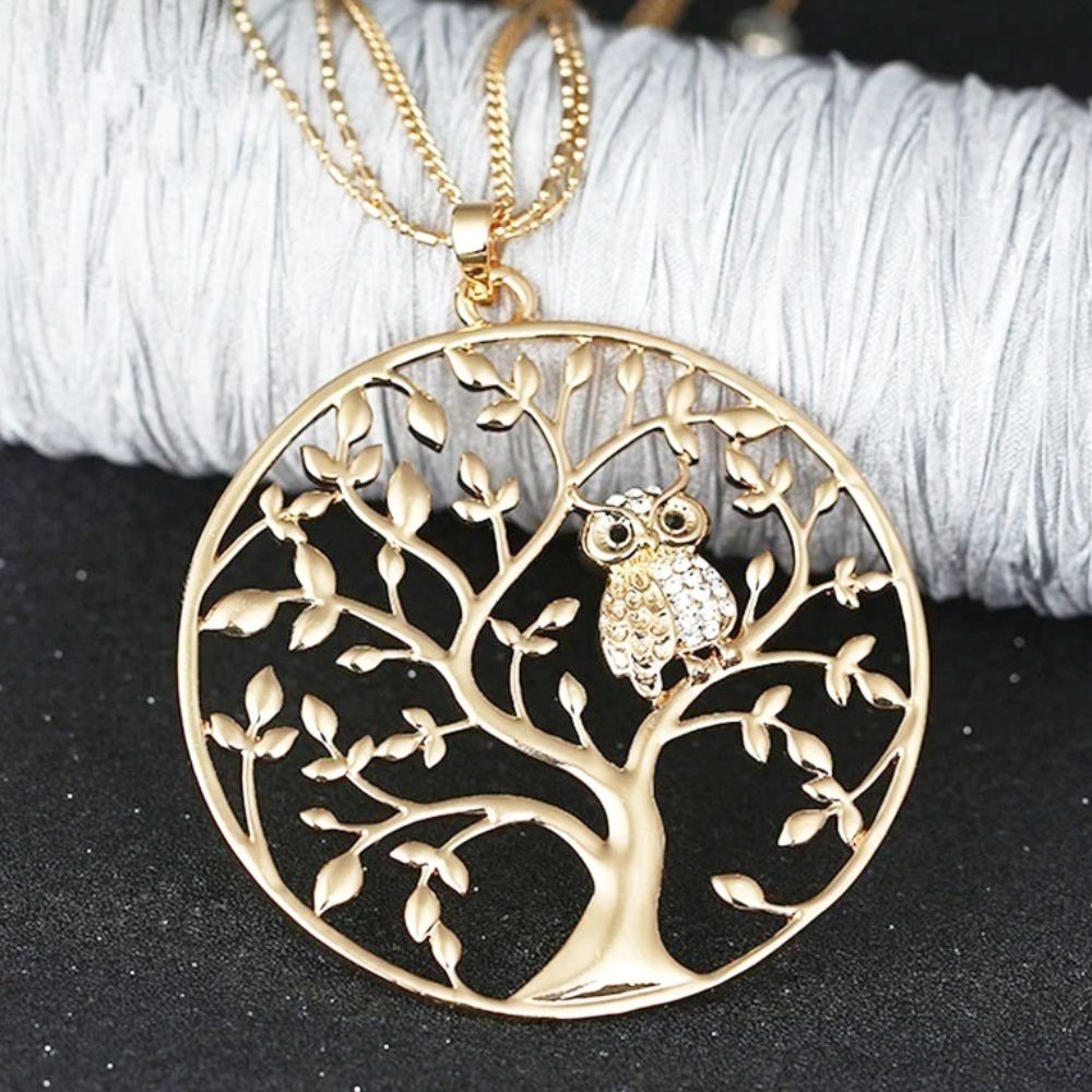 Collier Arbre de Vie Hibou