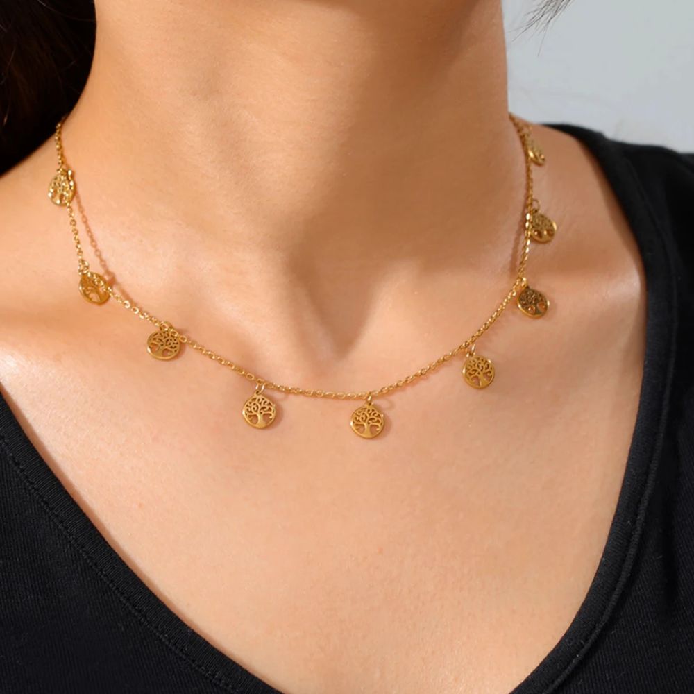 Collier Arbre de Vie Multiple Or