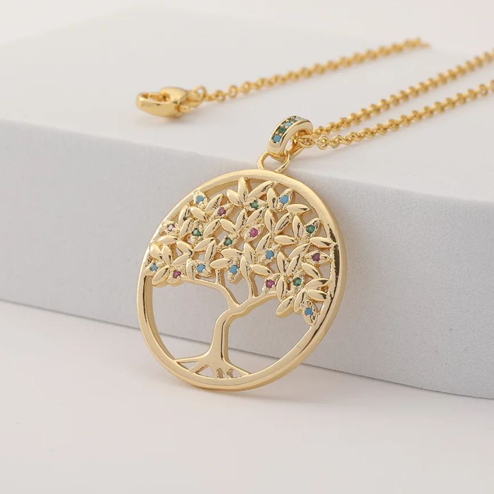 Collier Arbre de Vie Plaqué Or