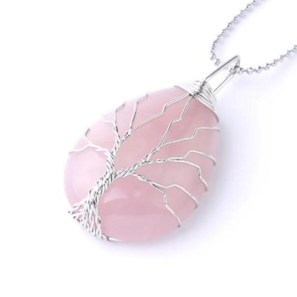 Collier Arbre de Vie Quartz Argent