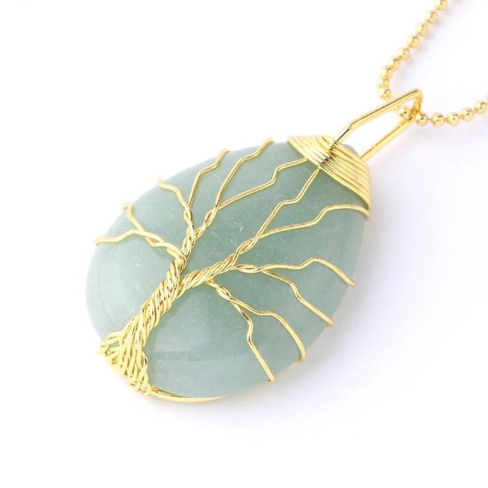 Collier Arbre de Vie Quartz Or