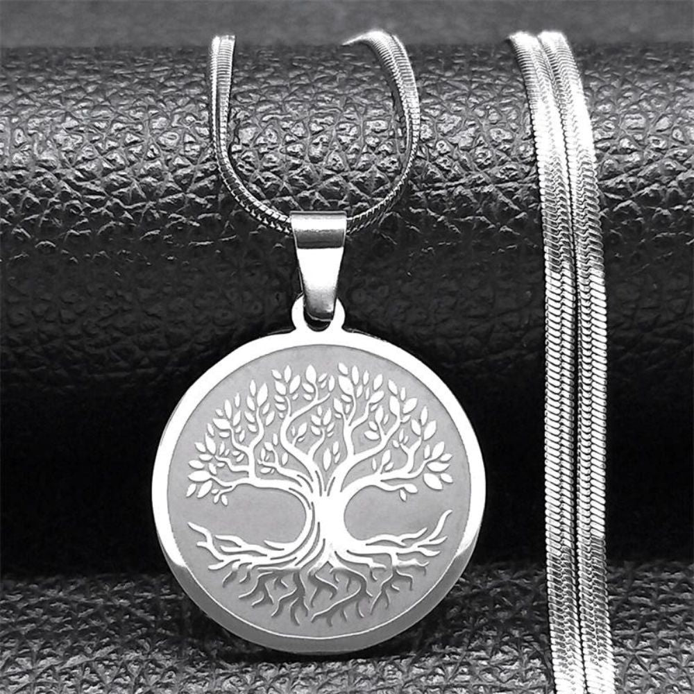 Collier Arbre Plaque