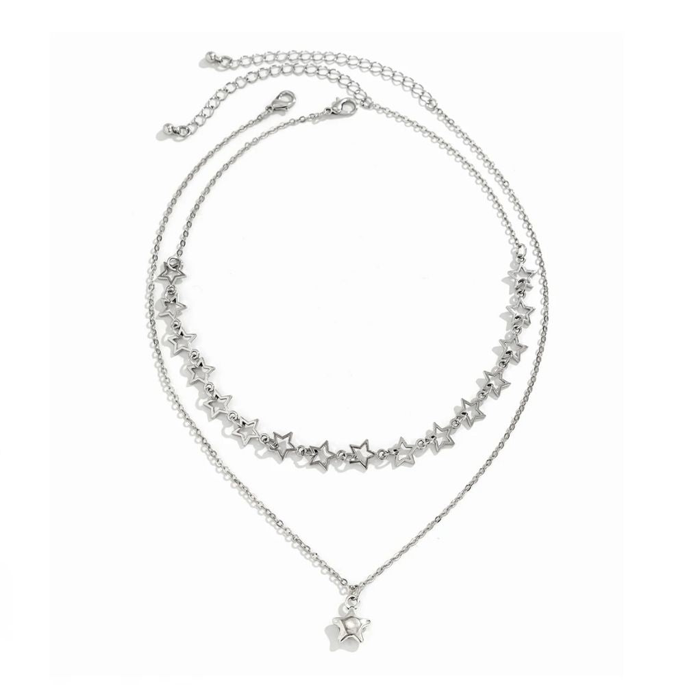 Collier Argent Breloque Etoile