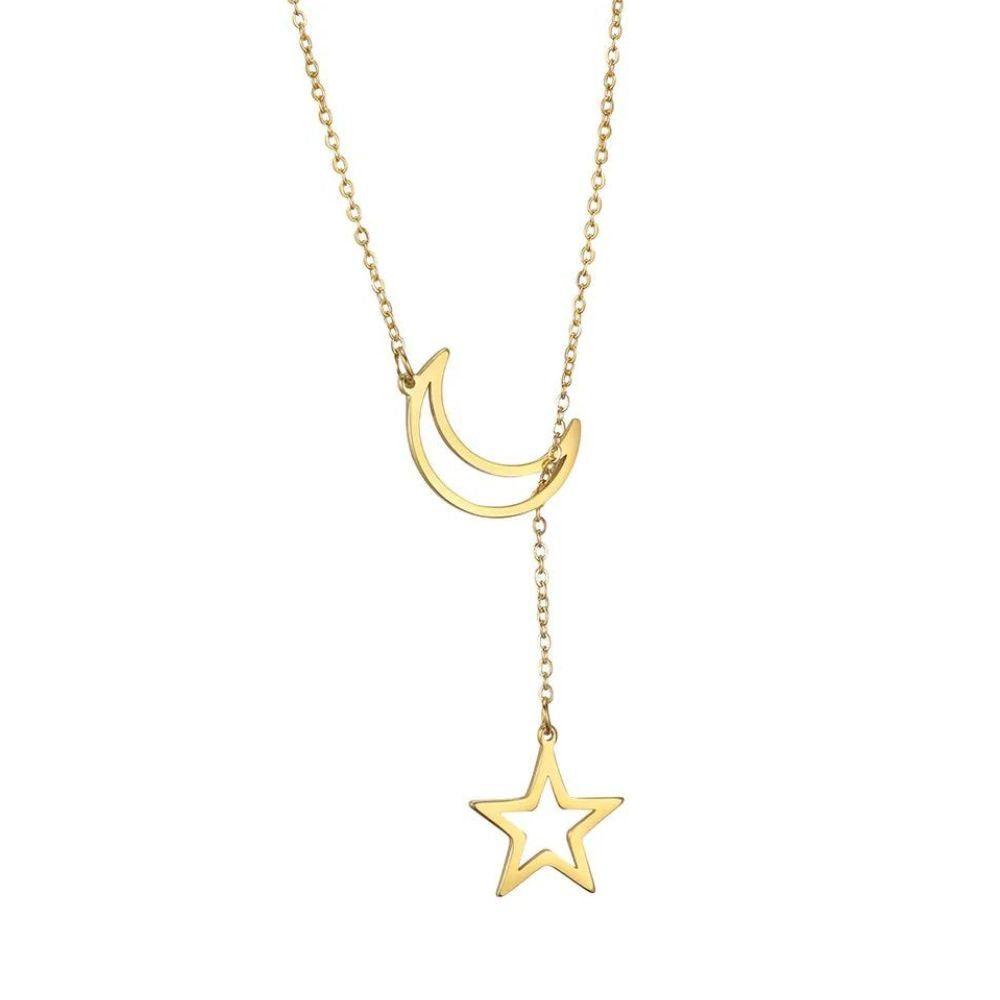 Collier avec Lune et Étoile