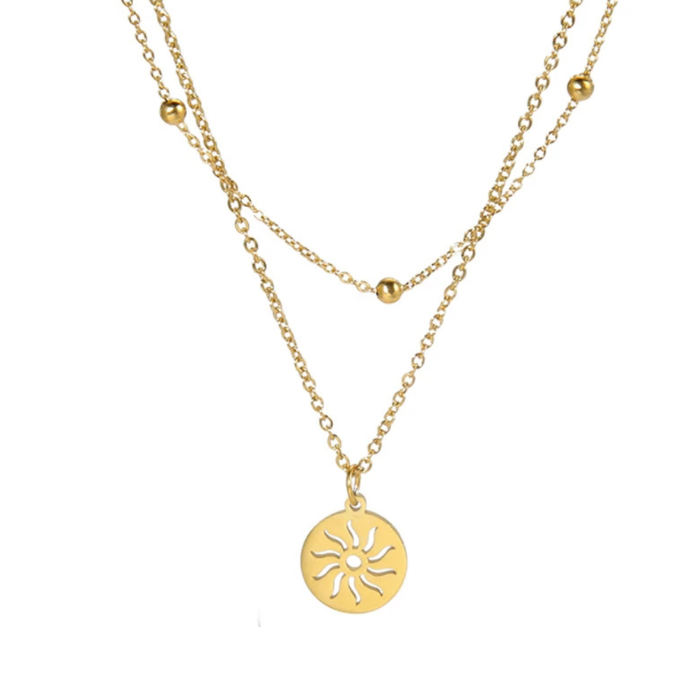 Collier avec Soleil Femme