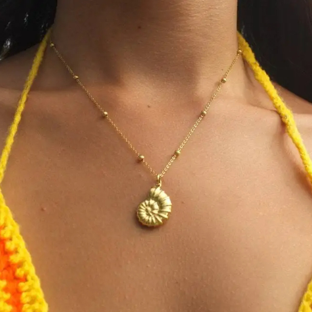 Collier Coquillage Acier Inoxydable