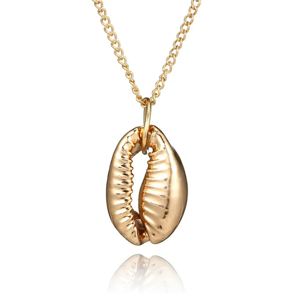 Collier Coquillage Cauris Métal