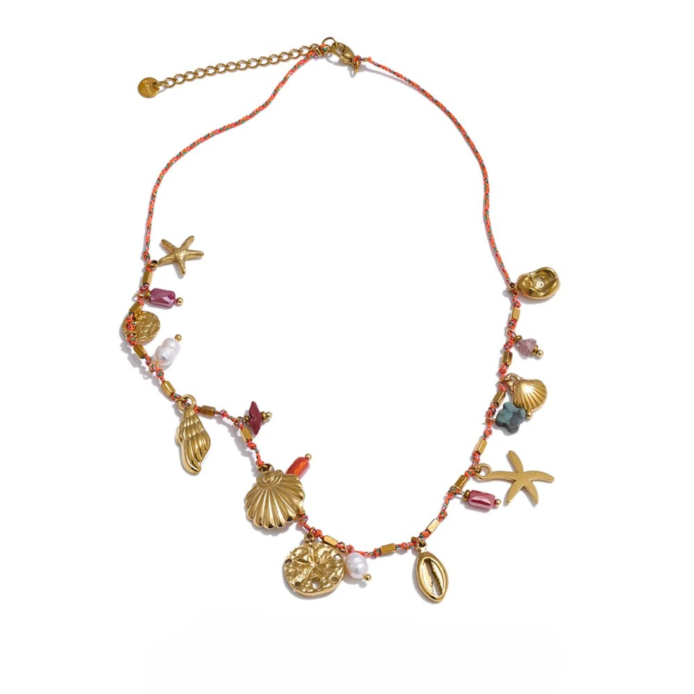 Collier Cordon Pendentif Coquillage