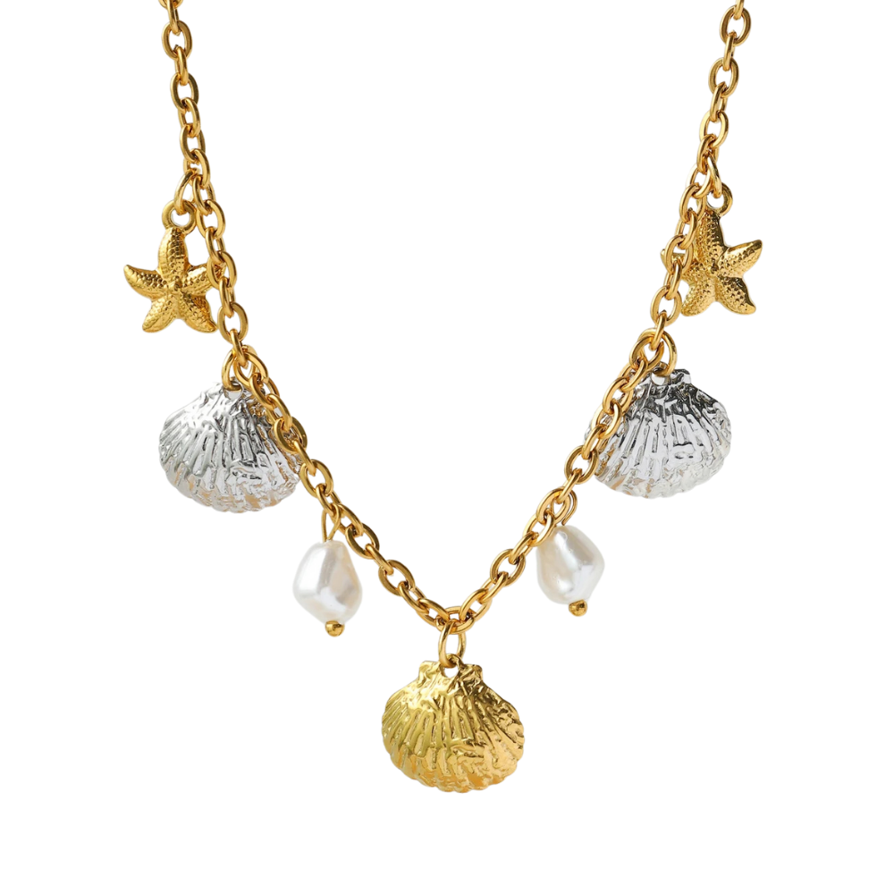 Collier Coquillage Bicolore
