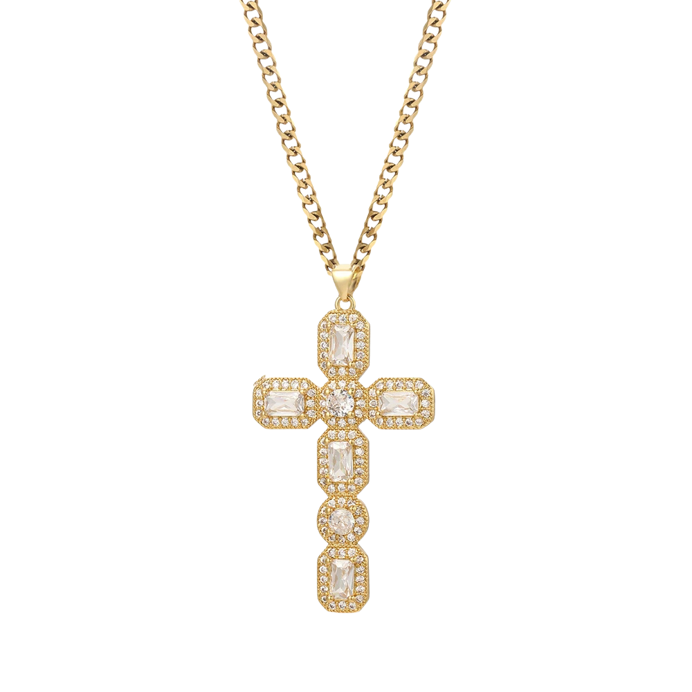 Collier Croix Blanche