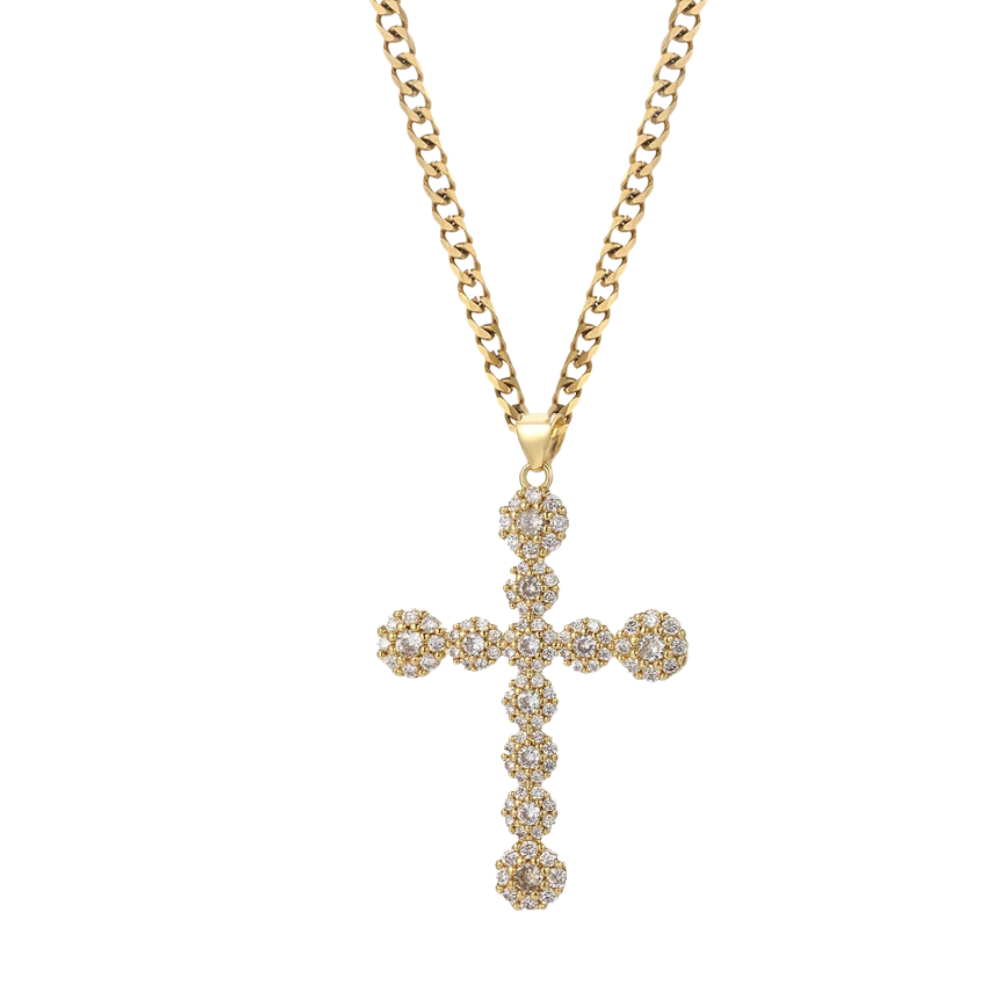 Collier Croix Strass
