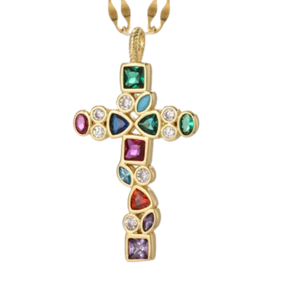 Collier Croix Géométrique
