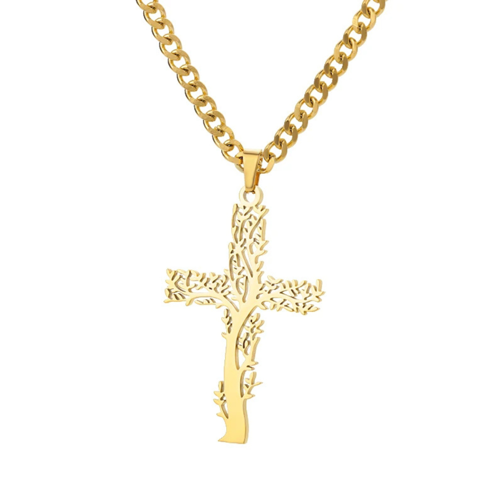 Collier Croix Arbre de Vie