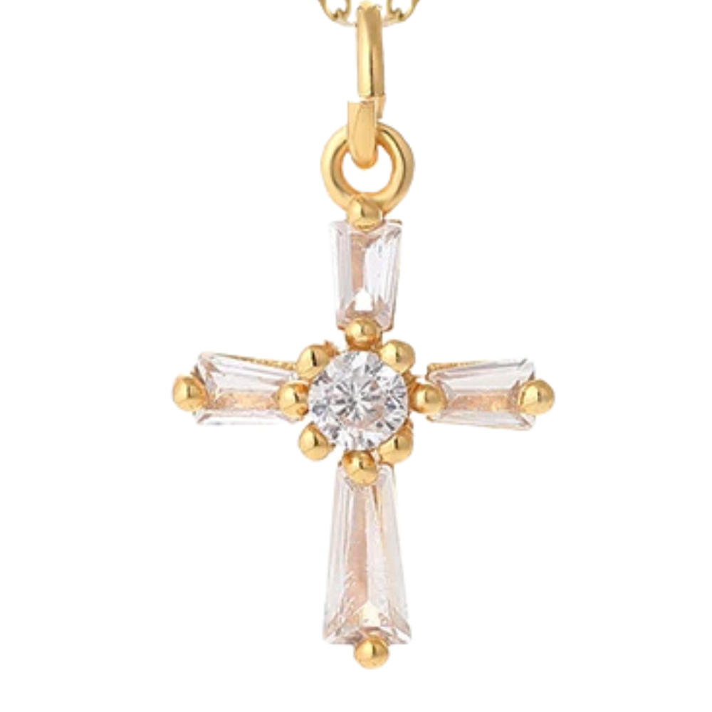 Collier Croix Zircon